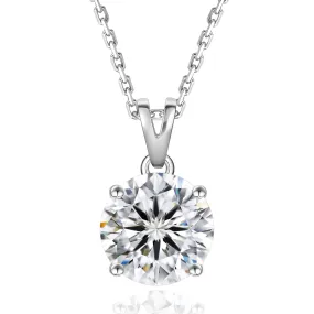 0.5~4.0 Carats VVS1 Moissanite  Pendant Necklace for Women 0413