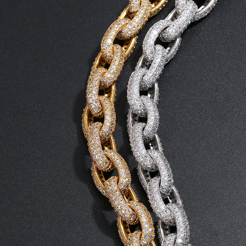 10mm Iced Out O-Link Chain Necklace