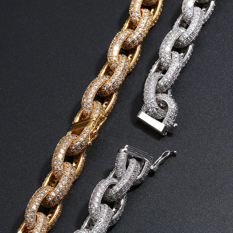 10mm Iced Out O-Link Chain Necklace