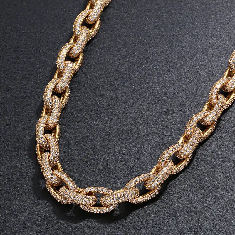 10mm Iced Out O-Link Chain Necklace