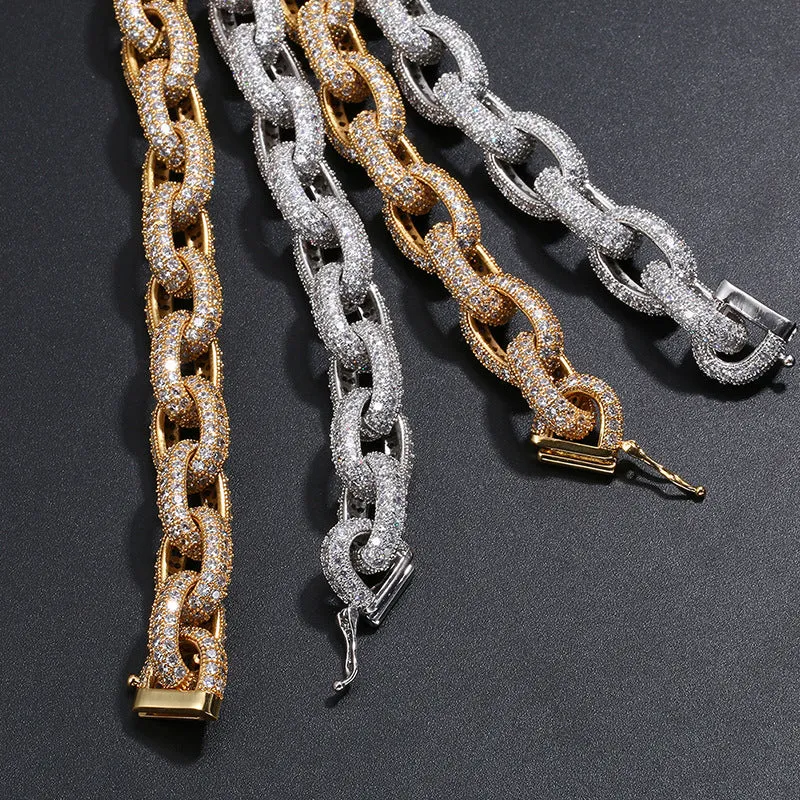 10mm Iced Out O-Link Chain Necklace