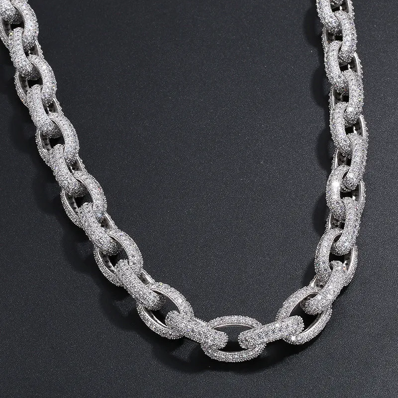 10mm Iced Out O-Link Chain Necklace