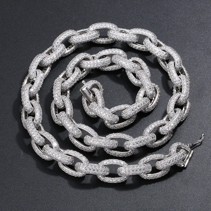 10mm Iced Out O-Link Chain Necklace