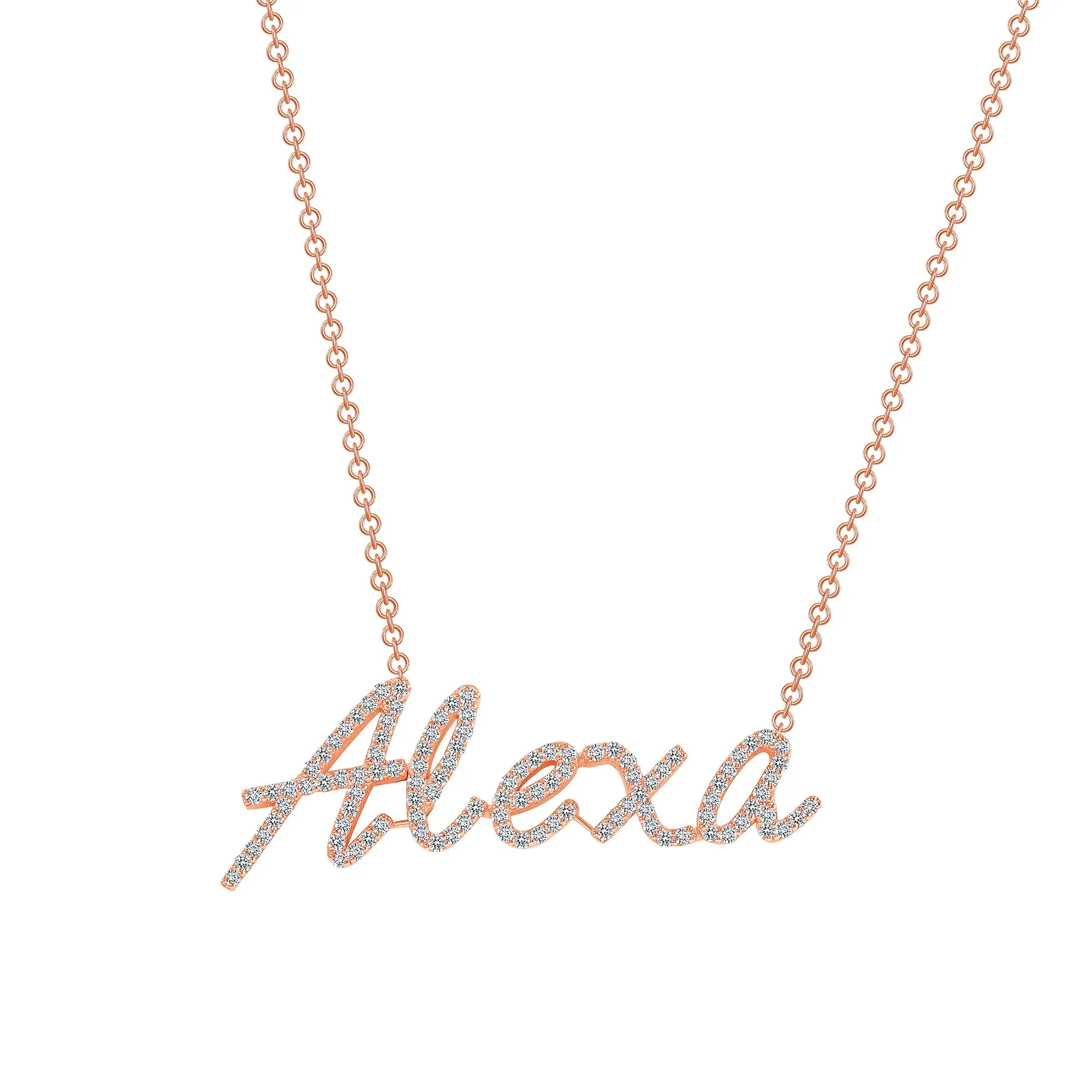 14K Gold Large Custom Name Necklace