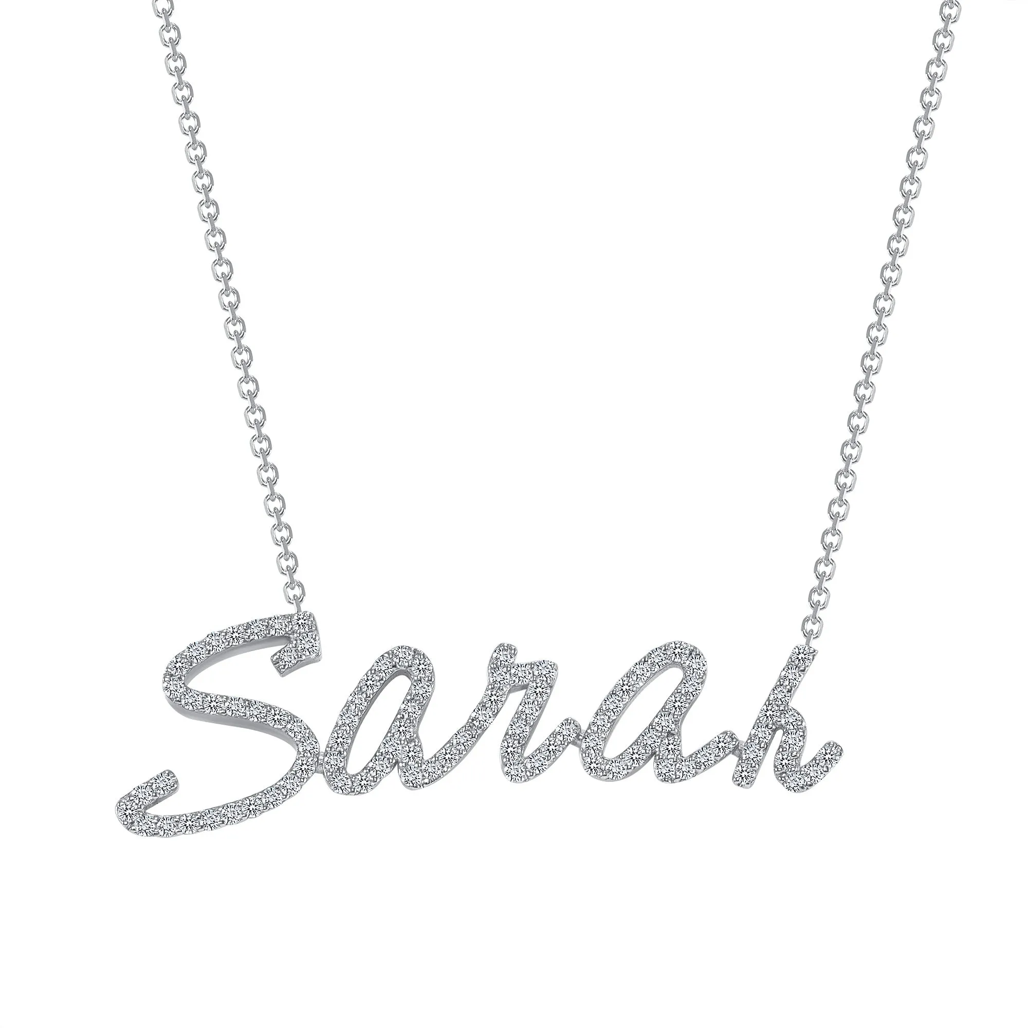 14K Gold Large Custom Name Necklace