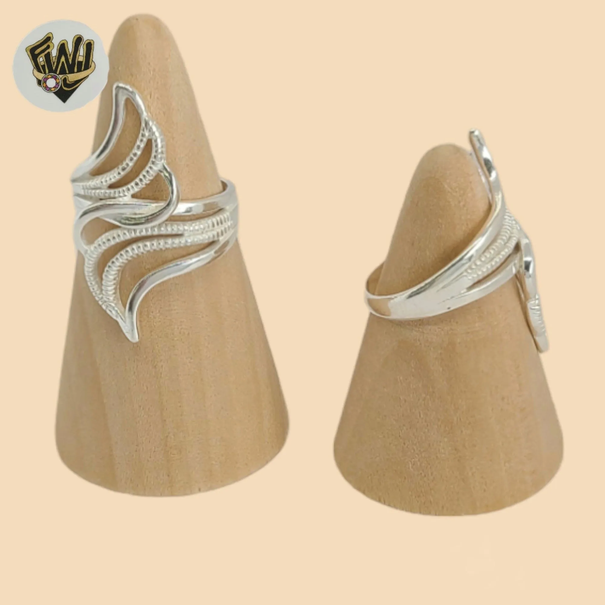 (2-5072) 925 Sterling Silver - Elongated Ring