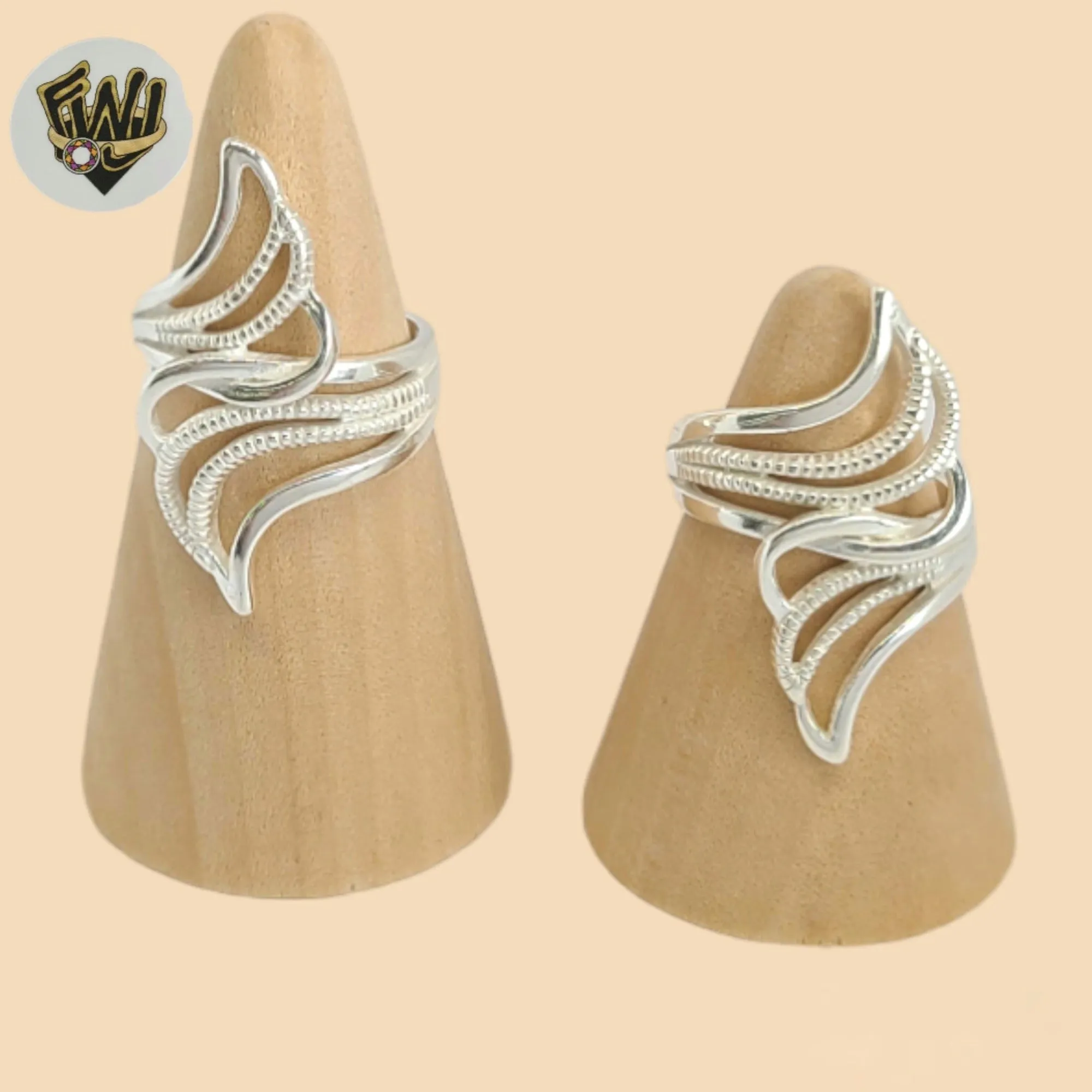 (2-5072) 925 Sterling Silver - Elongated Ring