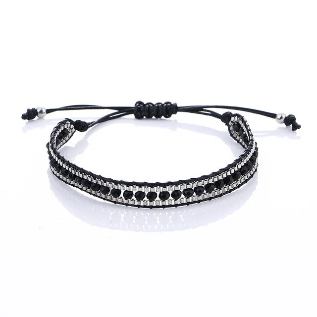 2017 New Trendy Handmade Brand Bracelet Beads Braided Strand Woven Charm Ethnic Boho Bracelets & Bangles for Men Women Jewelry