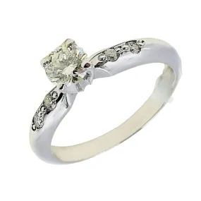 .25ct Diamond Engagement Ring 14K White Gold