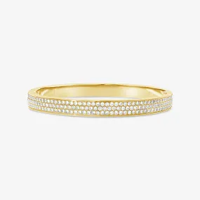 3 Row Diamond Bangle Bracelet