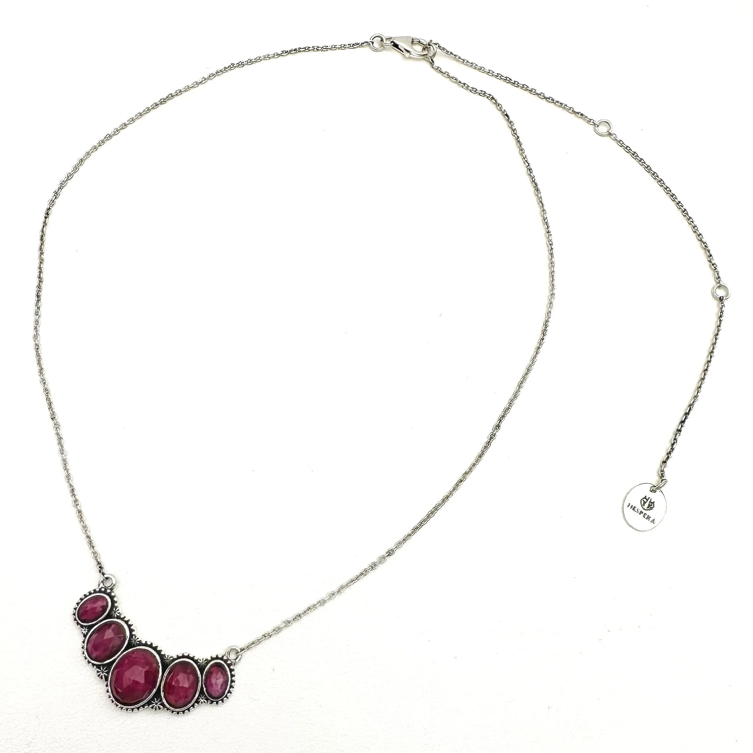 5 Stone Harper Necklace - Ruby