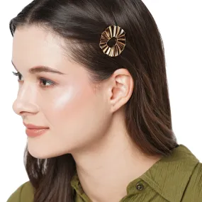 Accessorize London Gold Pleated Metal Hair Clip