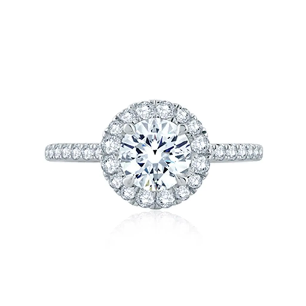 A.Jaffe Halo Semi-Mount Diamond Engagement Ring (0.52 ct. tw.)