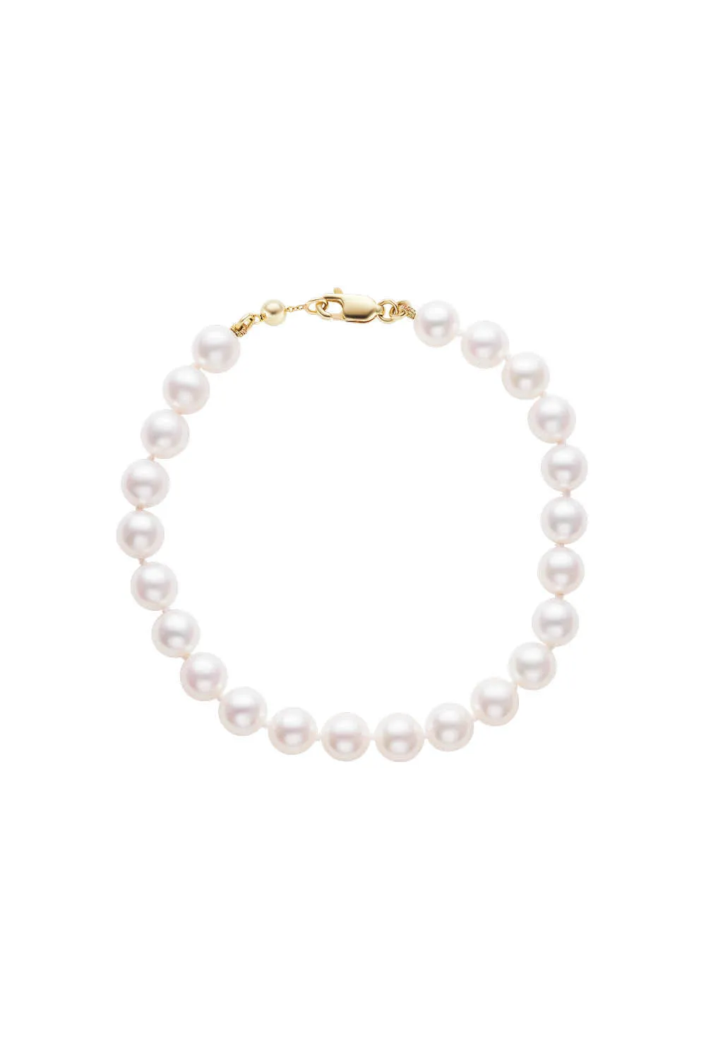 Akoya Pearl Bracelet in Yellow Gold