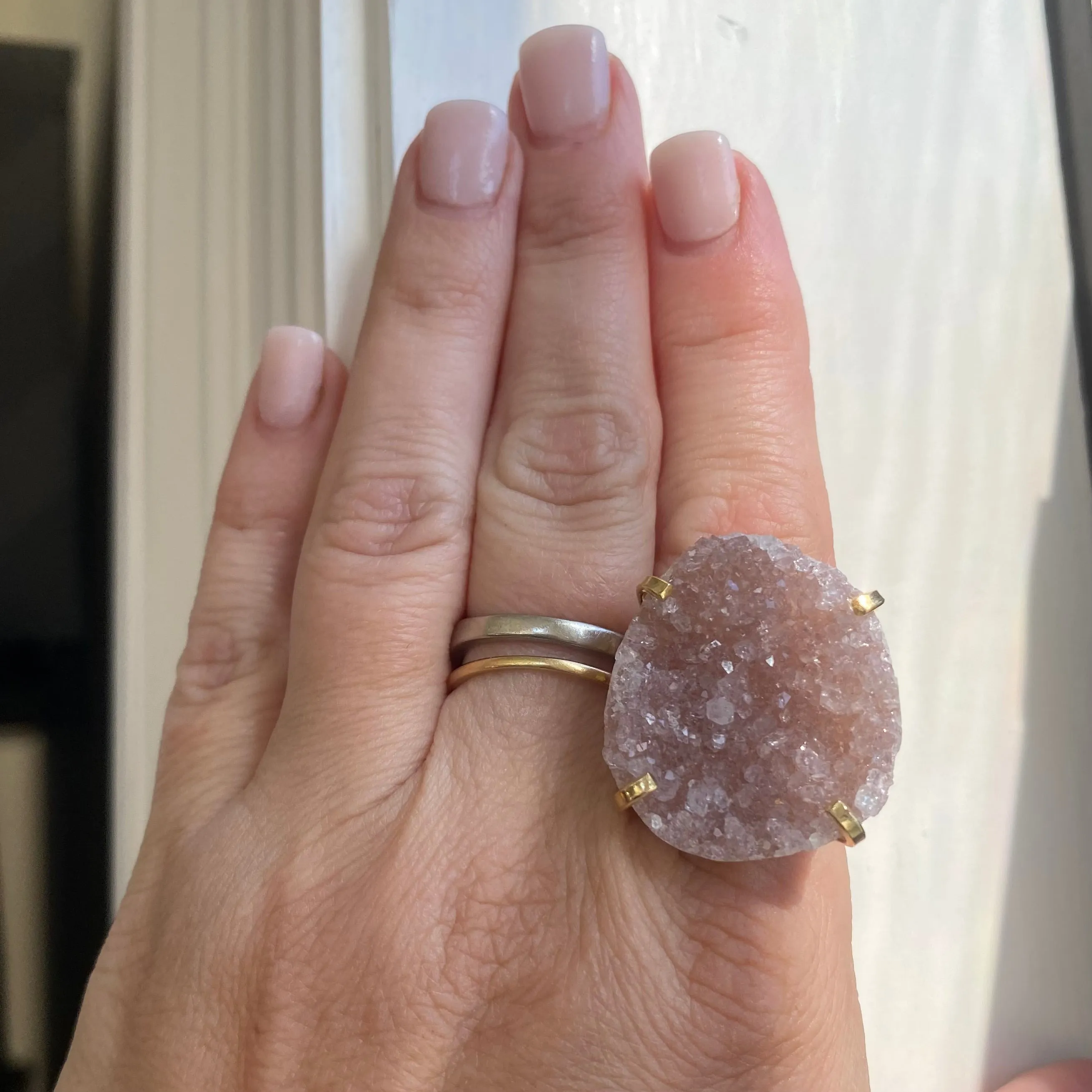 Amethyst Druzy Ring #59