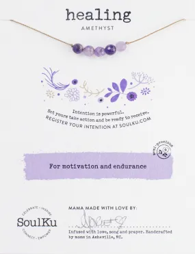 Amethyst Intention Necklace for Healing