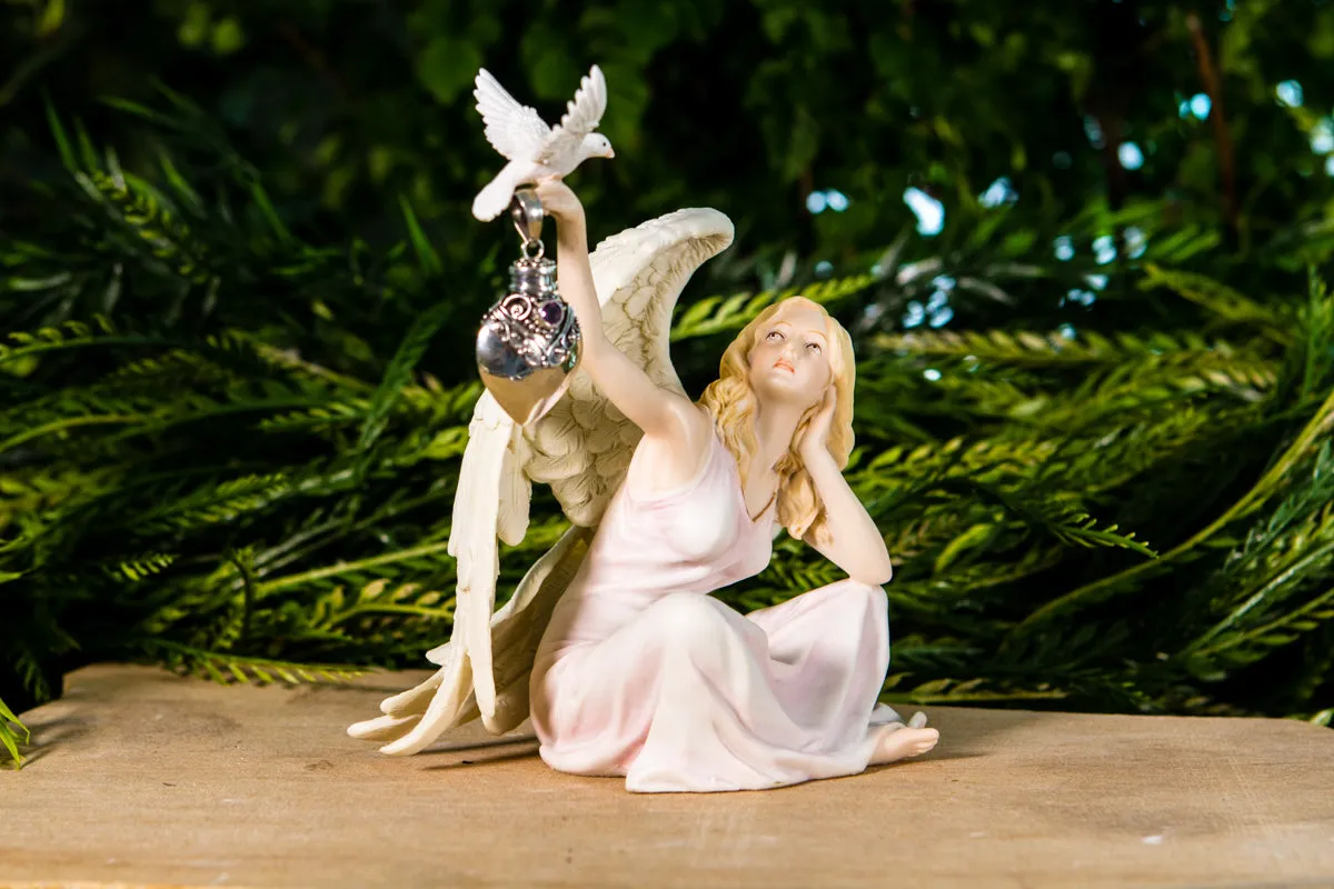 Angel with Dove Keepsake Urn