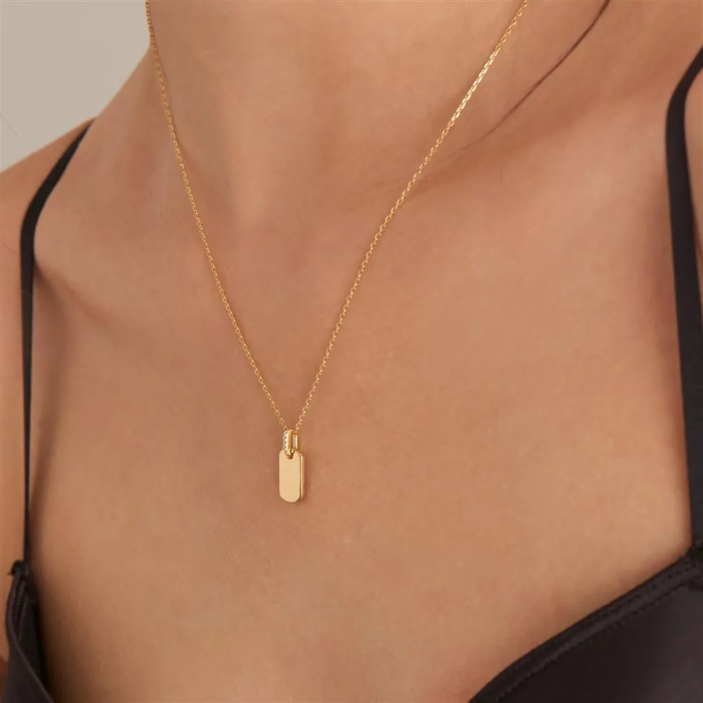 Ania Haie Glam RockTag Pendant Necklace