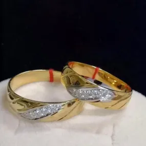 ARIES Diamond Wedding Rings in 14K Gold