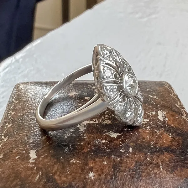 Art Deco Diamond Navette Ring