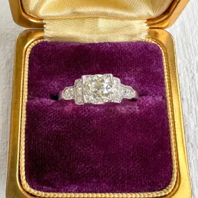 Art Deco Engagement Ring, 0.70ct.