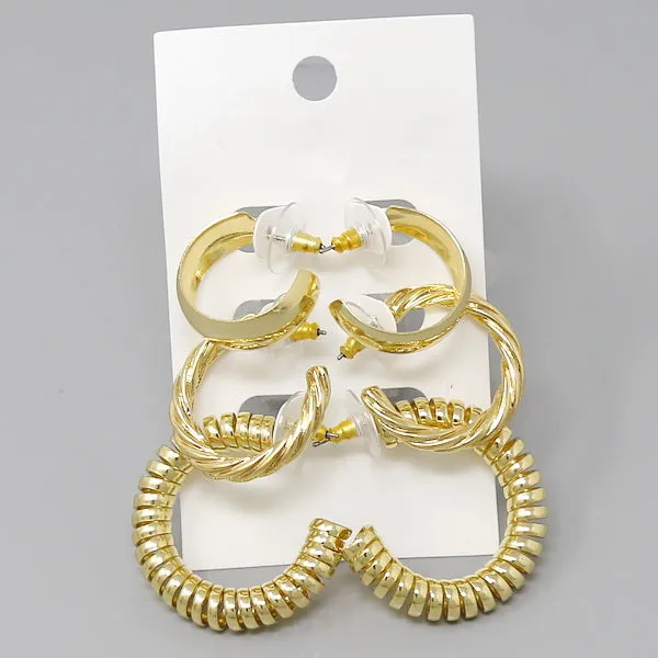 Assorted Hoop Earring Set