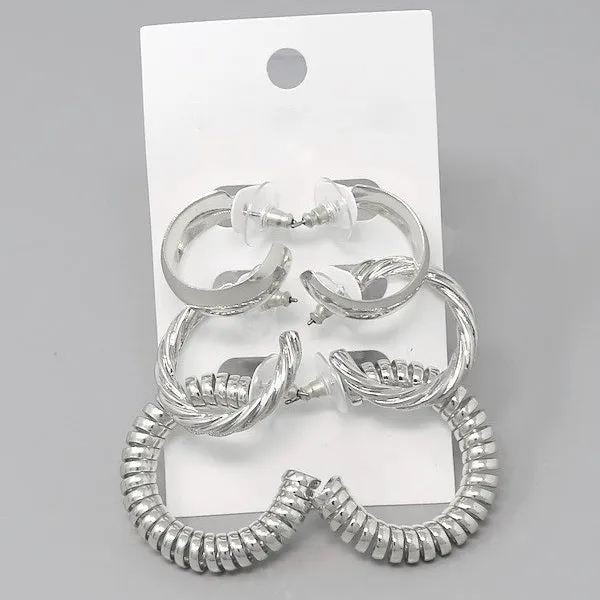 Assorted Hoop Earring Set