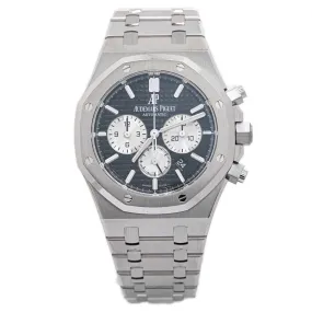 Audemars Piguet Men's Royal Oak Stainless Steel 41mm Black "Grande Tapisserie" Dial