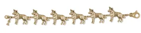 Australian Cattle Dog Jewelry 14k Gold Handmade Cattle Dog Bracelet  ACD8-BRG