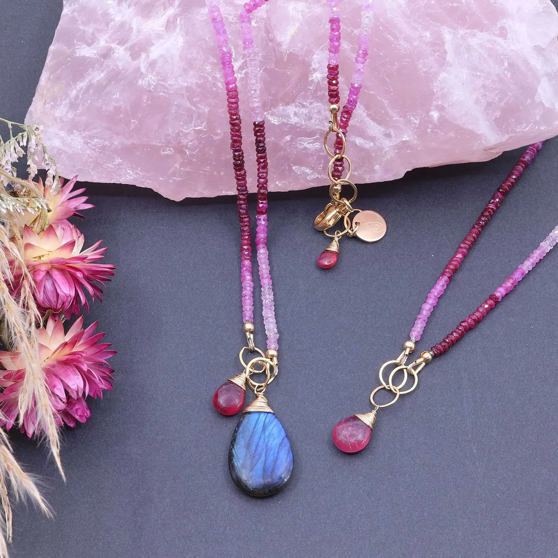 Bella II - Ombre Ruby Necklace