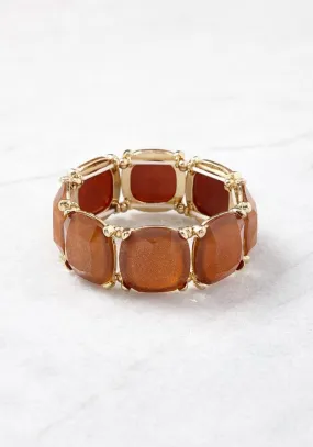 Brown GLITTER STRETCHY BRACELET