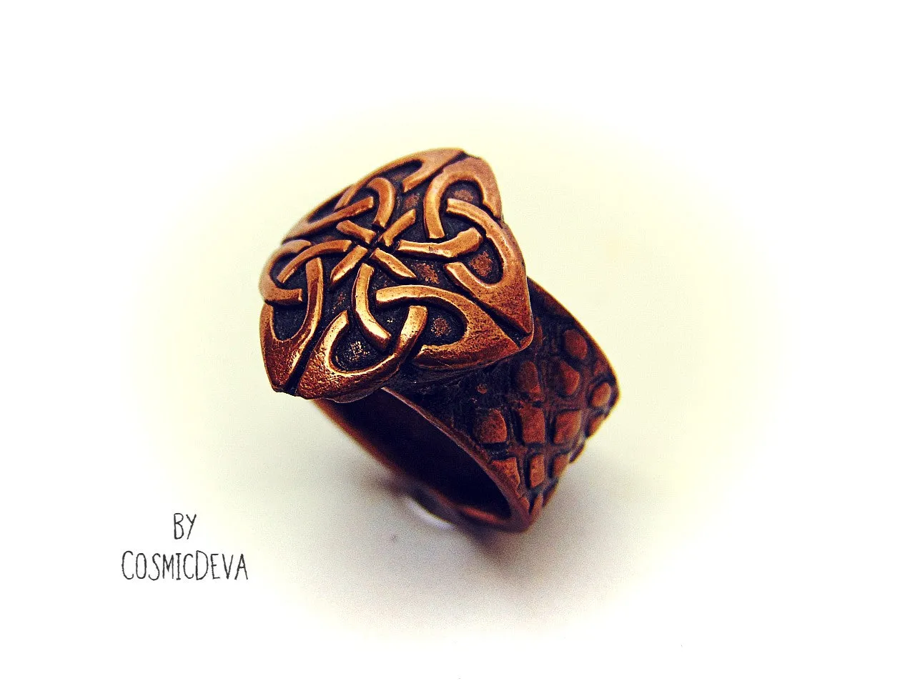 Celtic Knot Copper Ring, Celtic Jewelry, Norse Ring, US SIZE 7 Ring