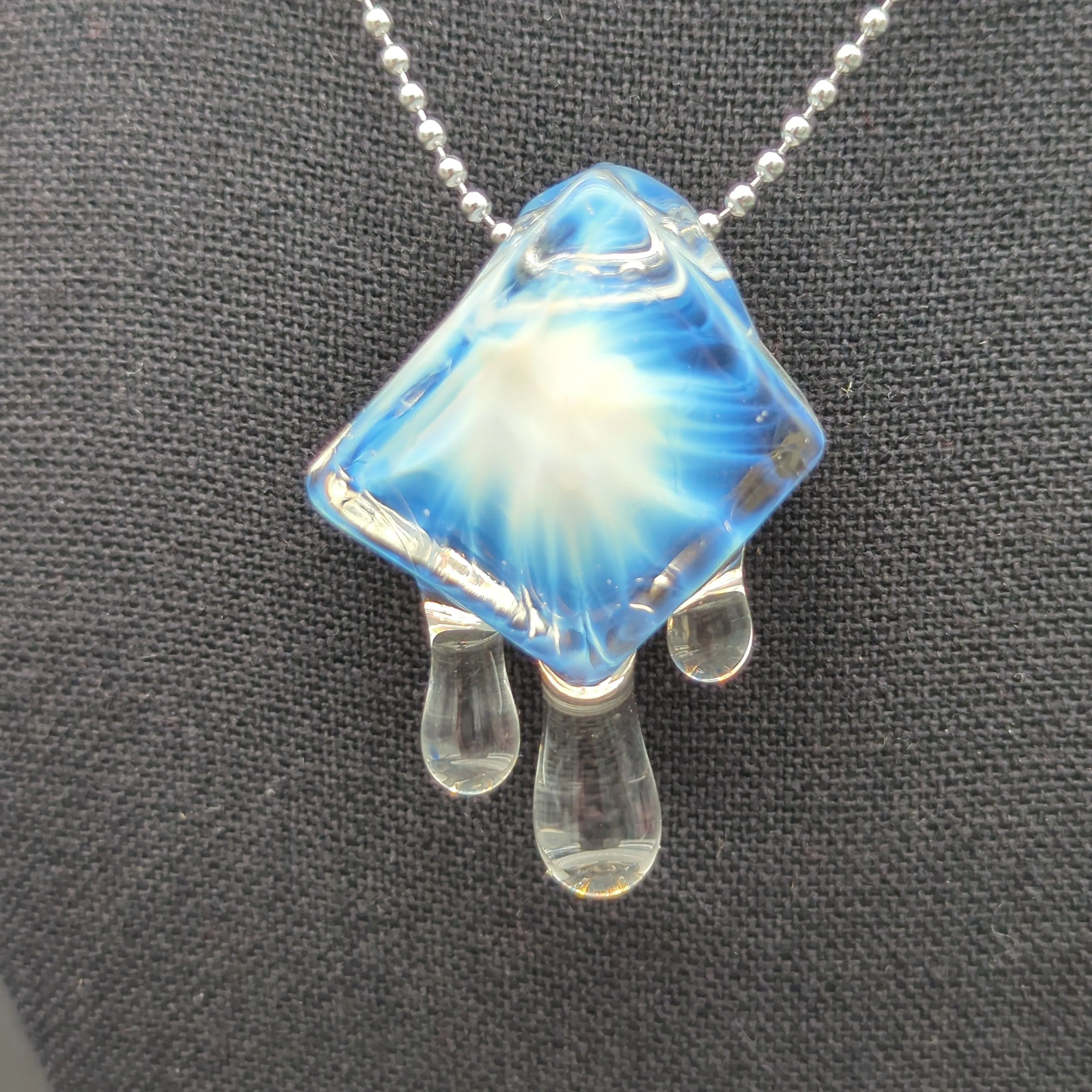 Chaka Glass Ice Core Cube Pendant