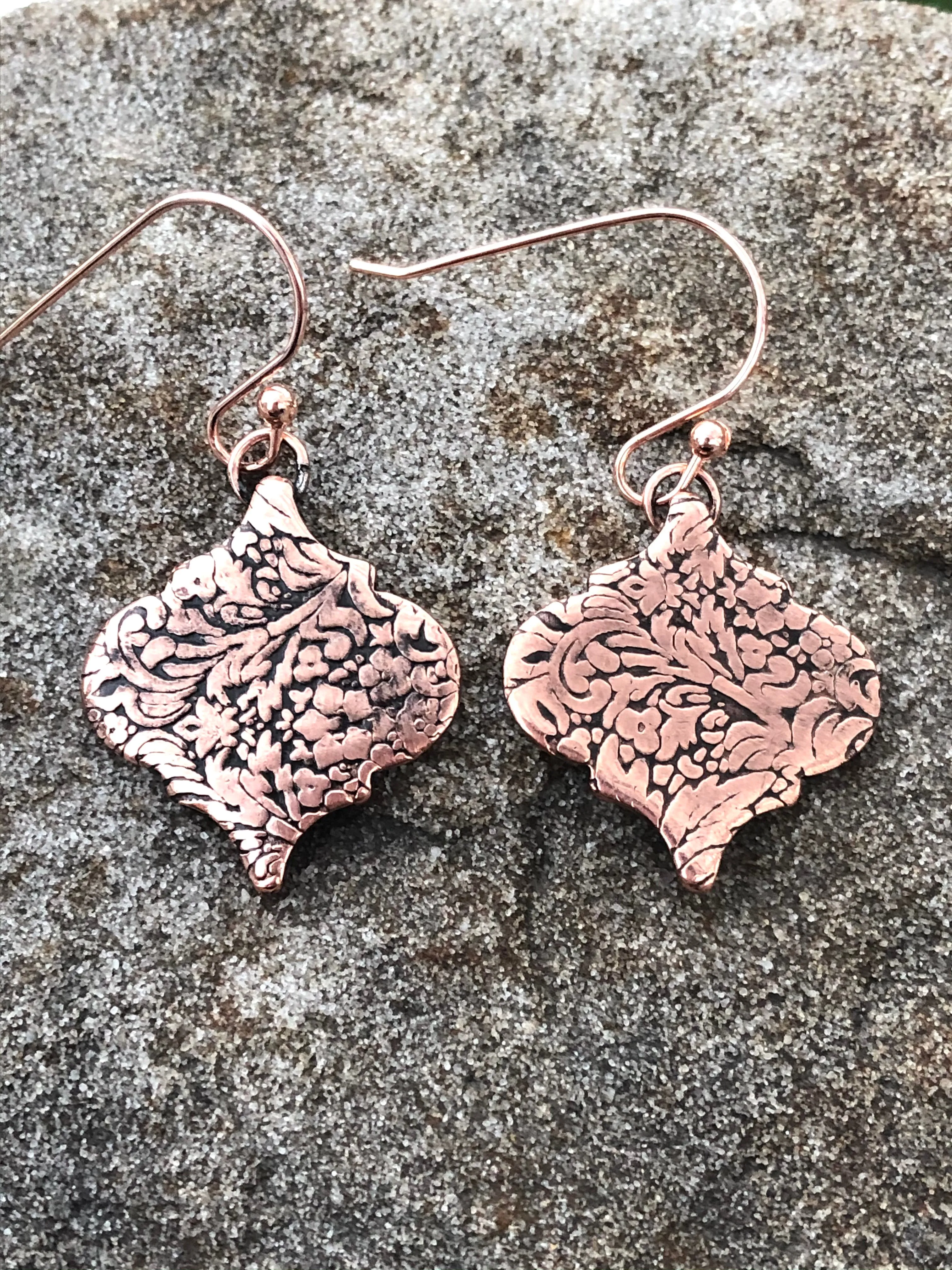 Copper Arabesque Earrings