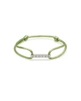 CROYEZ SATIN CORD - GREEN/SILVER