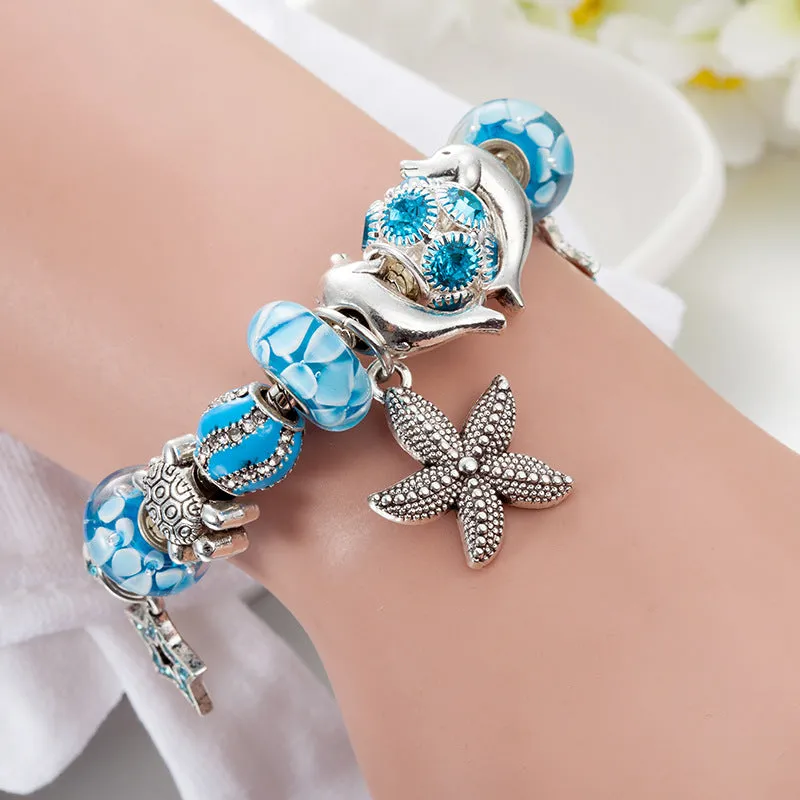 Crystal Enamel Beads Charm Beads Bracelet