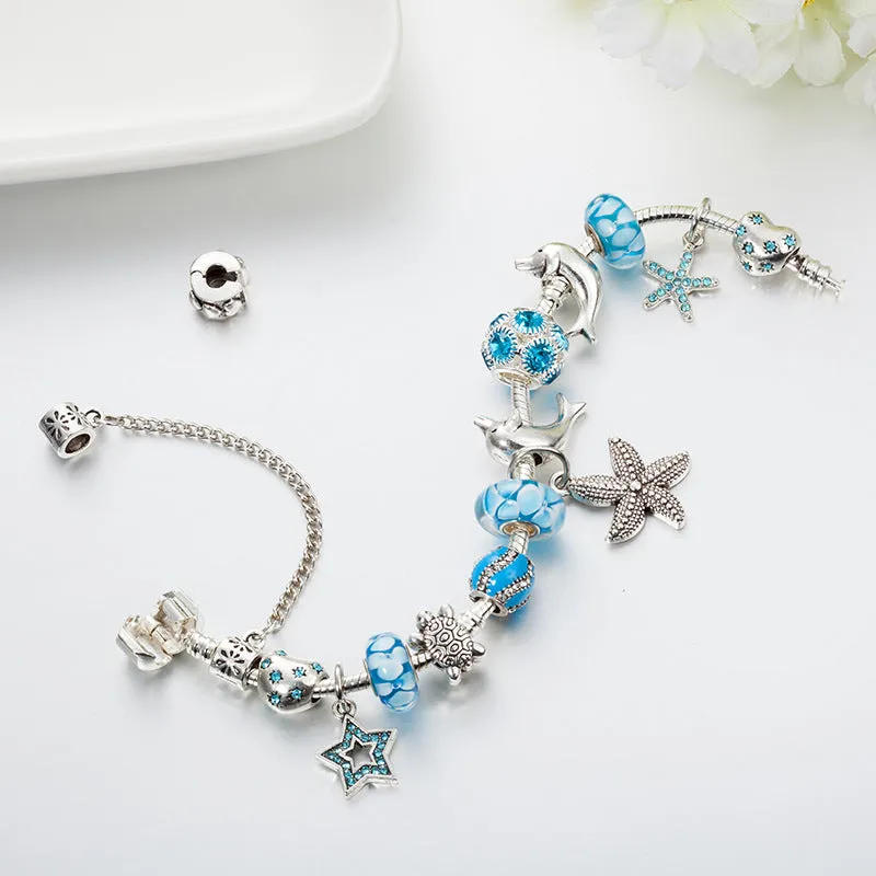 Crystal Enamel Beads Charm Beads Bracelet