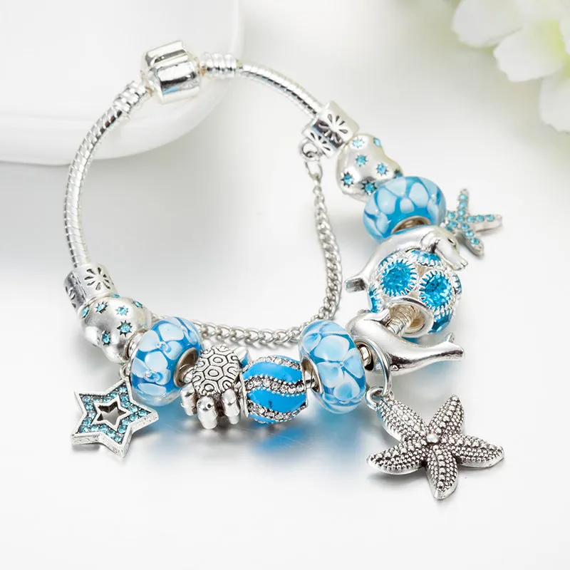 Crystal Enamel Beads Charm Beads Bracelet