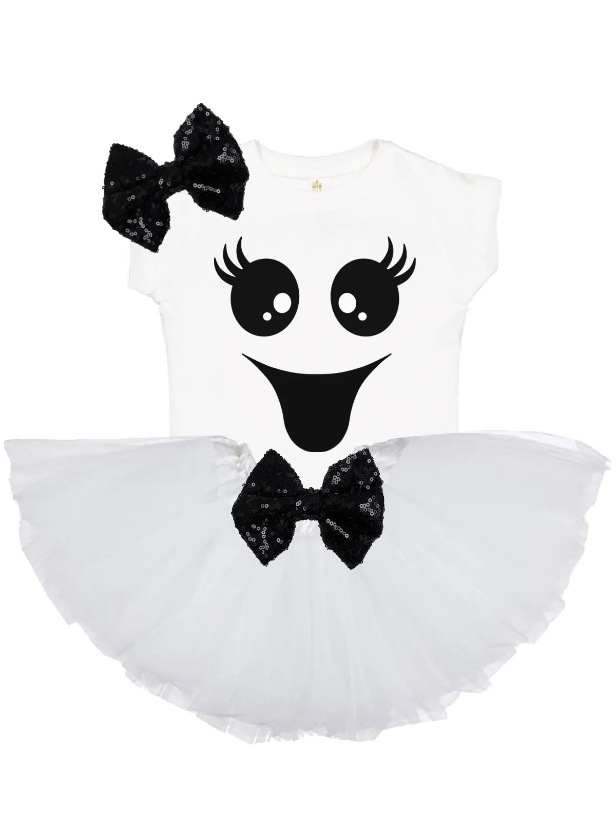 Cute Ghost Halloween Costume Tutu Outfit