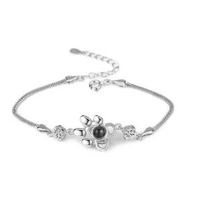 Cute Pet Dog Paw Felicity Bracelet with Picture Inside