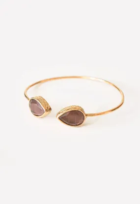 Debbie Katz - Nika Bracelet 18K Gold Plum Cat Eye Stone