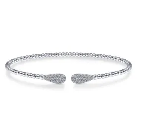 Diamond Pave Teardrop Cuff Bracelet