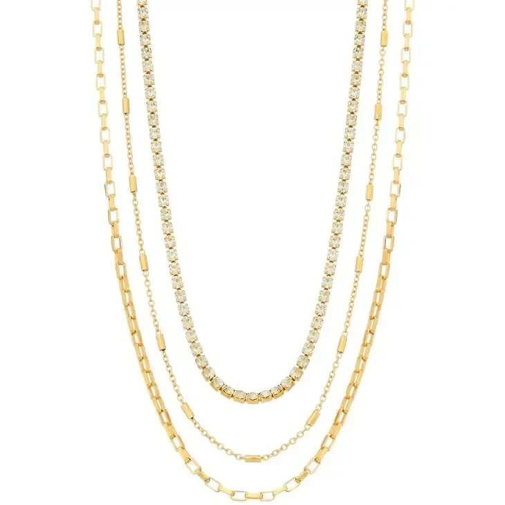 Diamond Strand Layered Chain Necklace