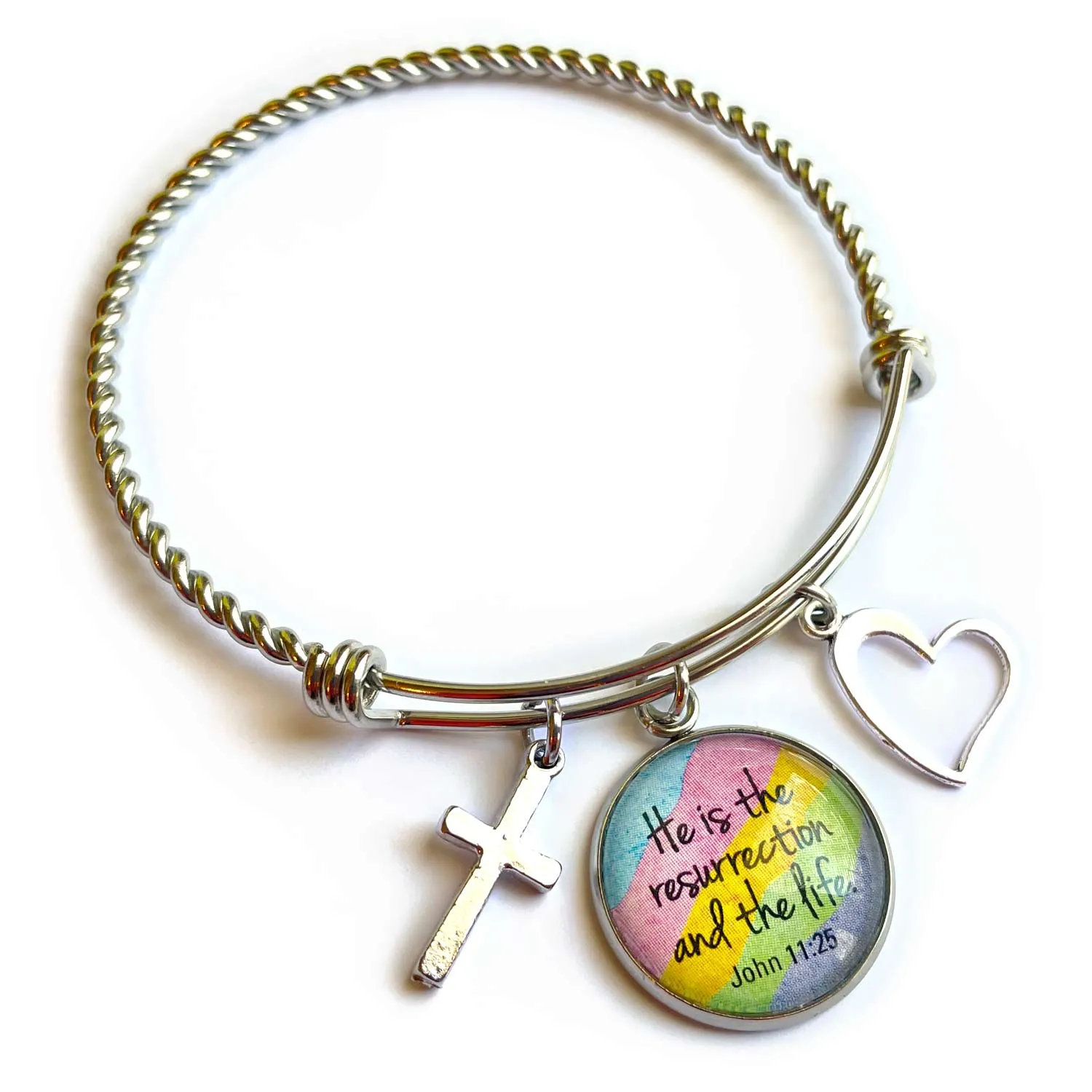 DIY Easter Scripture Charm Bangle Bracelet Making Kit