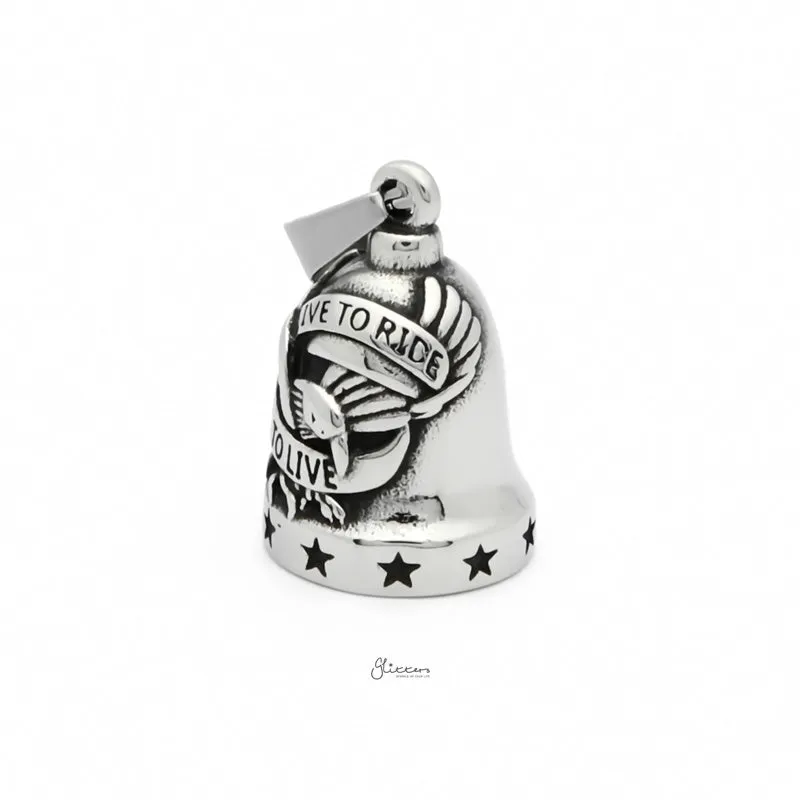 Eagle Stainless Steel Bell Pendant - Silver