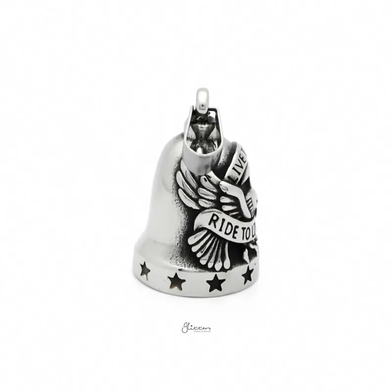 Eagle Stainless Steel Bell Pendant - Silver