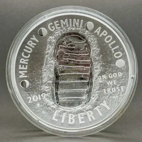 Estate 0.999 Fine Silver 2019 Apollo 5 oz Dollar Coin C