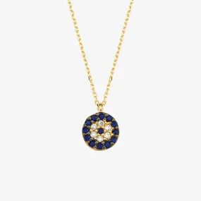 Evil Eye Necklace | 14K Solid Gold