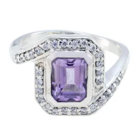 Excellent Gemstones Amethyst Silver Rings Fashion Jewelry Wholesale