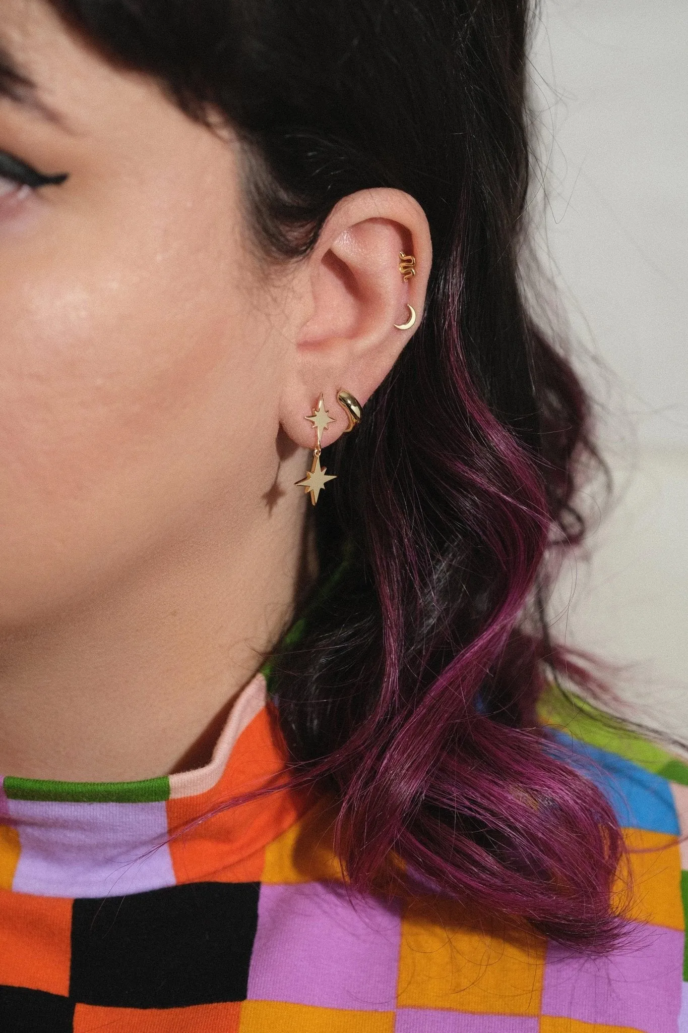 Fine Essentials - Double star dangle earrings